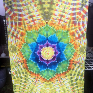 Lotus In a Corn Field Tie Dyed Rayon Tapestry
