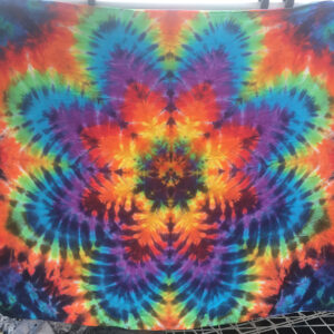 Spun Pride Flower Tie Dyed Rayon Tapestry