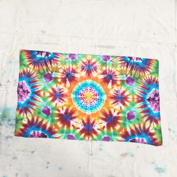 “Rainbow Explosion” Tie Dyed Rayon Tapestry